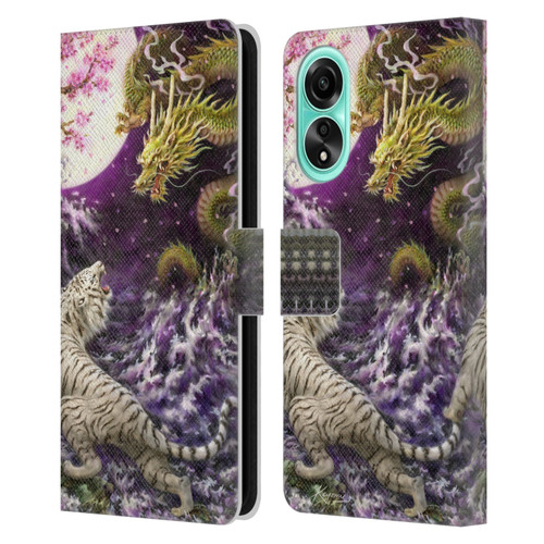 Kayomi Harai Animals And Fantasy Asian Tiger & Dragon Leather Book Wallet Case Cover For OPPO A78 5G