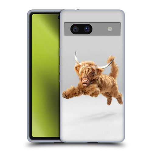 Pixelmated Animals Surreal Pets Highland Pup Soft Gel Case for Google Pixel 7a