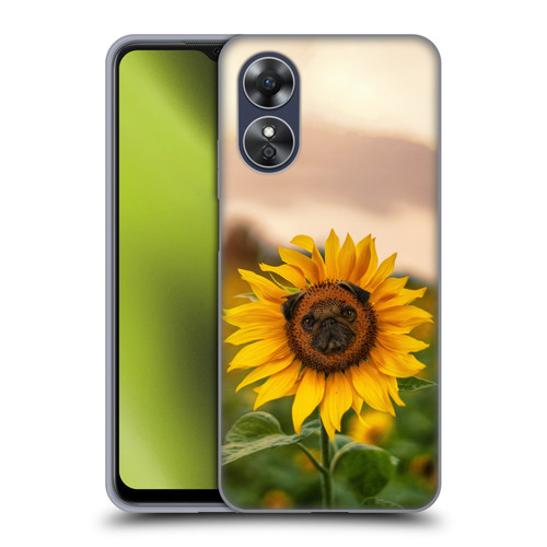 Pixelmated Animals Surreal Pets Pugflower Soft Gel Case for OPPO A17