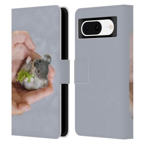 Pixelmated Animals Surreal Pets Baby Koala Leather Book Wallet Case Cover For Google Pixel 8