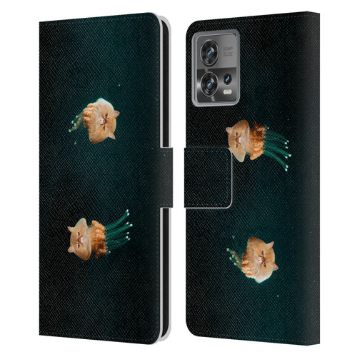 Pixelmated Animals Surreal Pets Jellyfish Cats Leather Book Wallet Case Cover For Motorola Moto Edge 30 Fusion
