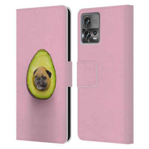 Pixelmated Animals Surreal Pets Pugacado Leather Book Wallet Case Cover For Motorola Moto Edge 30 Fusion