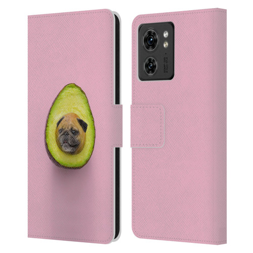 Pixelmated Animals Surreal Pets Pugacado Leather Book Wallet Case Cover For Motorola Moto Edge 40