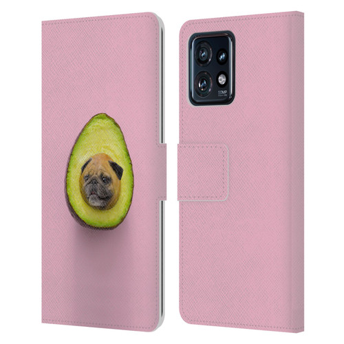 Pixelmated Animals Surreal Pets Pugacado Leather Book Wallet Case Cover For Motorola Moto Edge 40 Pro