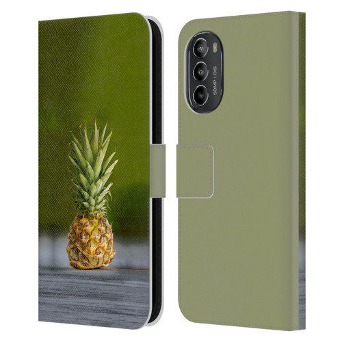 Pixelmated Animals Surreal Pets Pineapple Turtle Leather Book Wallet Case Cover For Motorola Moto G82 5G