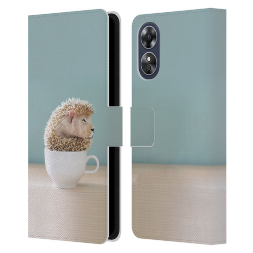 Pixelmated Animals Surreal Pets Lionhog Leather Book Wallet Case Cover For OPPO A17