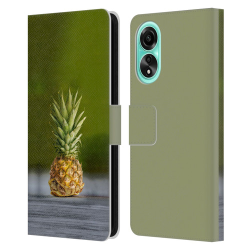 Pixelmated Animals Surreal Pets Pineapple Turtle Leather Book Wallet Case Cover For OPPO A78 4G