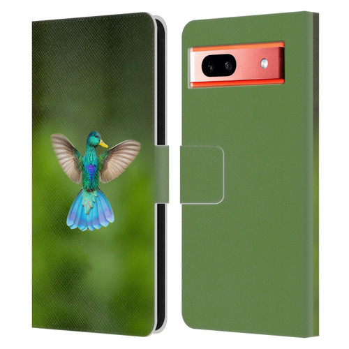 Pixelmated Animals Surreal Wildlife Quaking Bird Leather Book Wallet Case Cover For Google Pixel 7a