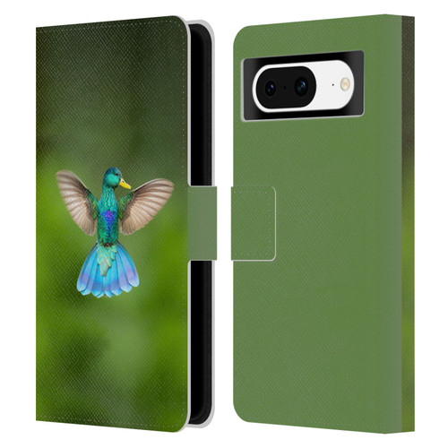 Pixelmated Animals Surreal Wildlife Quaking Bird Leather Book Wallet Case Cover For Google Pixel 8