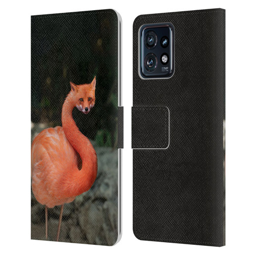 Pixelmated Animals Surreal Wildlife Foxmingo Leather Book Wallet Case Cover For Motorola Moto Edge 40 Pro