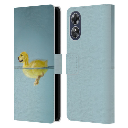 Pixelmated Animals Surreal Wildlife Dog Duck Leather Book Wallet Case Cover For OPPO A17