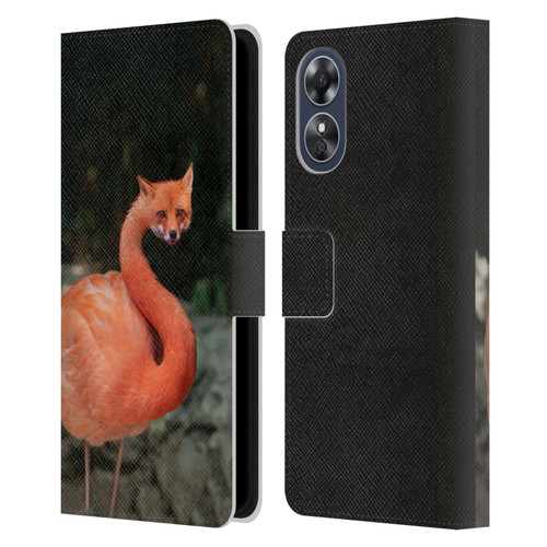Pixelmated Animals Surreal Wildlife Foxmingo Leather Book Wallet Case Cover For OPPO A17