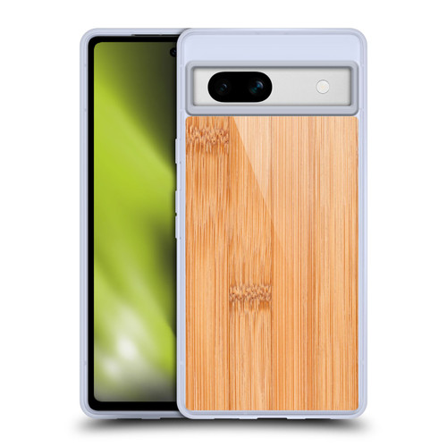 PLdesign Wood And Rust Prints Light Brown Bamboo Soft Gel Case for Google Pixel 7a
