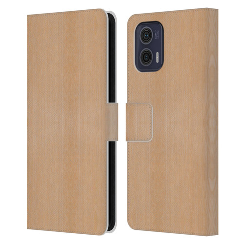 PLdesign Wood And Rust Prints Light Brown Grain Leather Book Wallet Case Cover For Motorola Moto G73 5G