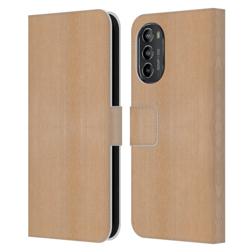 PLdesign Wood And Rust Prints Light Brown Grain Leather Book Wallet Case Cover For Motorola Moto G82 5G