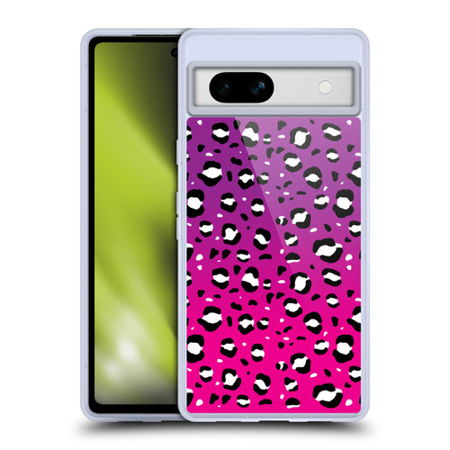 Grace Illustration Animal Prints Pink Leopard Soft Gel Case for Google Pixel 7a