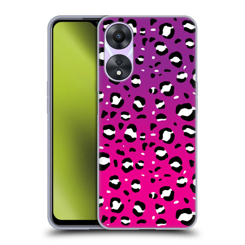 Grace Illustration Animal Prints Pink Leopard Soft Gel Case for OPPO A78 4G