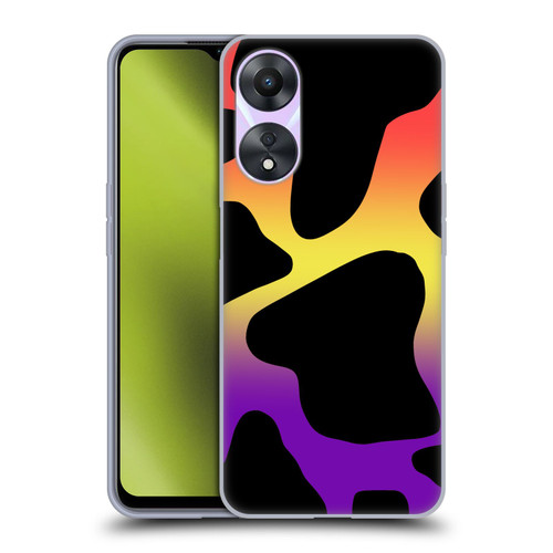 Grace Illustration Cow Prints Sunset Soft Gel Case for OPPO A78 4G