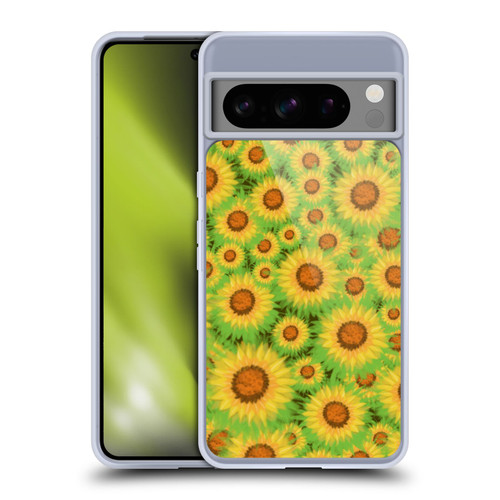 Grace Illustration Lovely Floral Sunflower Soft Gel Case for Google Pixel 8 Pro