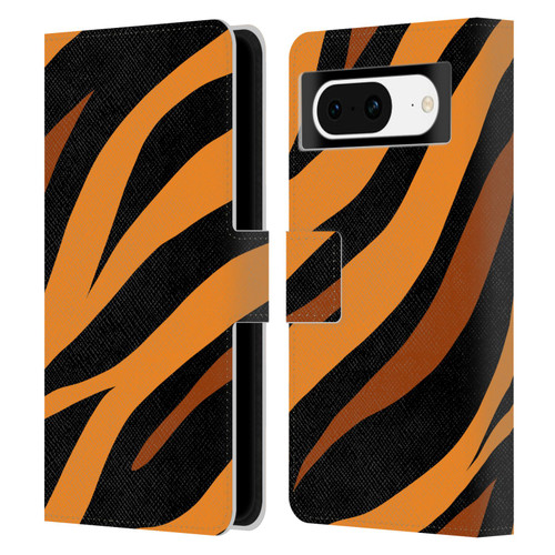 Grace Illustration Animal Prints Tiger Leather Book Wallet Case Cover For Google Pixel 8