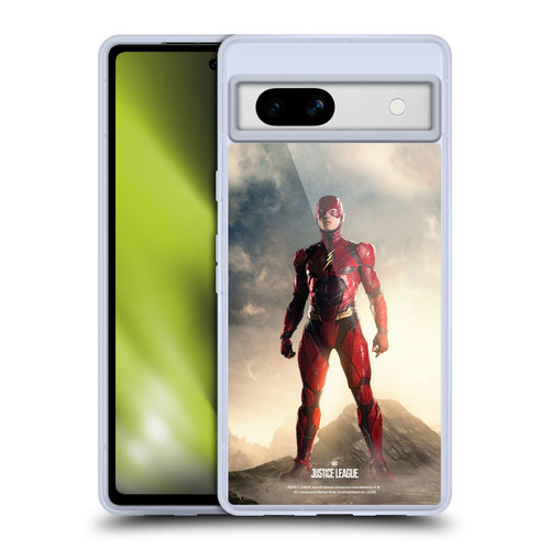 Justice League Movie Character Posters The Flash Soft Gel Case for Google Pixel 7a