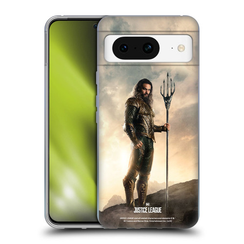 Justice League Movie Character Posters Aquaman Soft Gel Case for Google Pixel 8