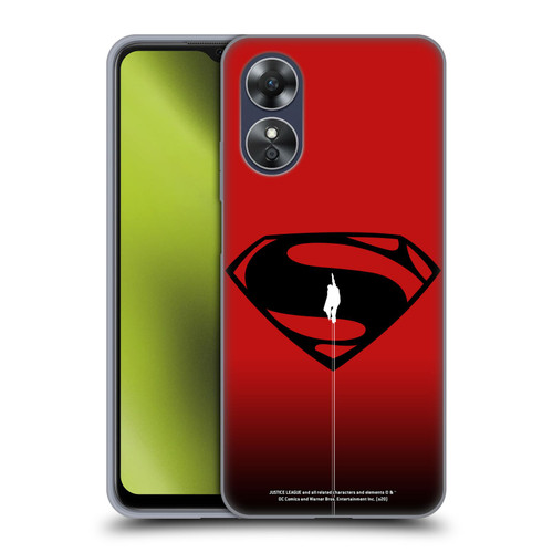 Justice League Movie Superman Logo Art Red And Black Flight Soft Gel Case for OPPO A17