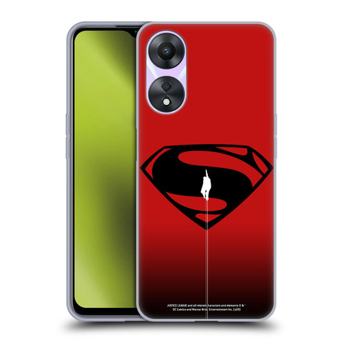 Justice League Movie Superman Logo Art Red And Black Flight Soft Gel Case for OPPO A78 5G