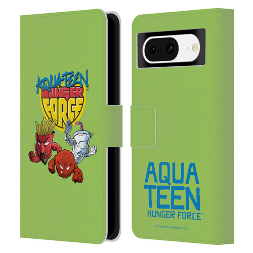 Aqua Teen Hunger Force Graphics Group Leather Book Wallet Case Cover For Google Pixel 8