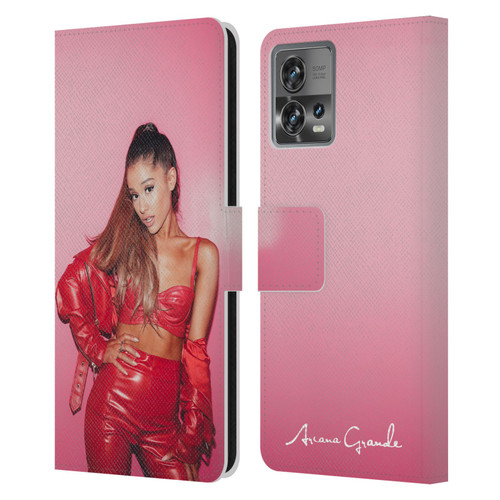 Ariana Grande Dangerous Woman Red Leather Leather Book Wallet Case Cover For Motorola Moto Edge 30 Fusion