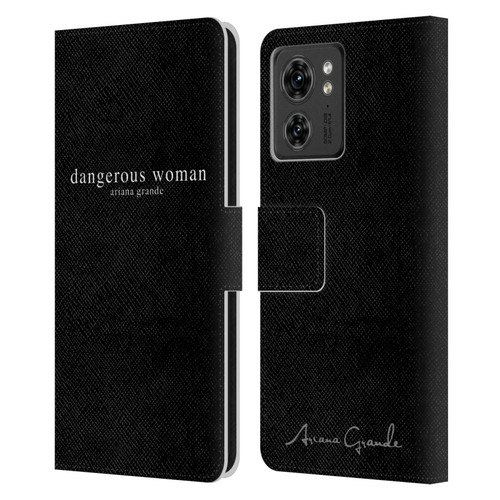 Ariana Grande Dangerous Woman Text Leather Book Wallet Case Cover For Motorola Moto Edge 40