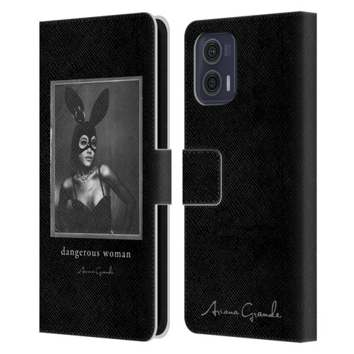 Ariana Grande Dangerous Woman Bunny Leather Book Wallet Case Cover For Motorola Moto G73 5G