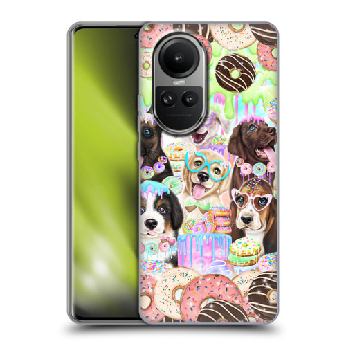 Sheena Pike Animals Puppy Dogs And Donuts Soft Gel Case for OPPO Reno10 5G / Reno10 Pro 5G