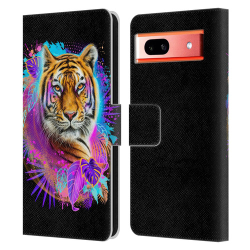 Sheena Pike Big Cats Tiger Spirit Leather Book Wallet Case Cover For Google Pixel 7a