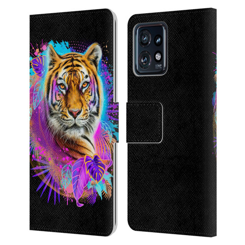 Sheena Pike Big Cats Tiger Spirit Leather Book Wallet Case Cover For Motorola Moto Edge 40 Pro