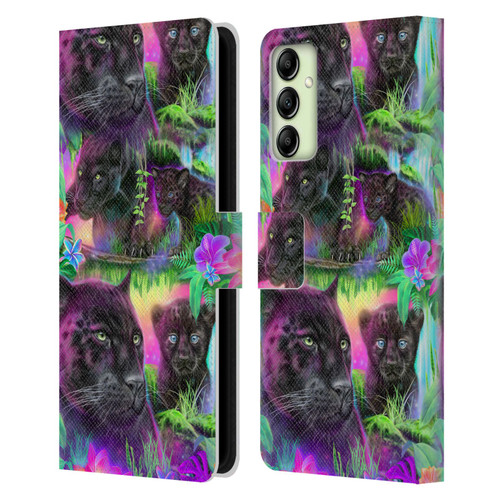 Sheena Pike Big Cats Daydream Panthers Leather Book Wallet Case Cover For Samsung Galaxy A14 5G
