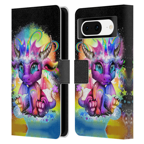 Sheena Pike Dragons Rainbow Lil Dragonz Leather Book Wallet Case Cover For Google Pixel 8