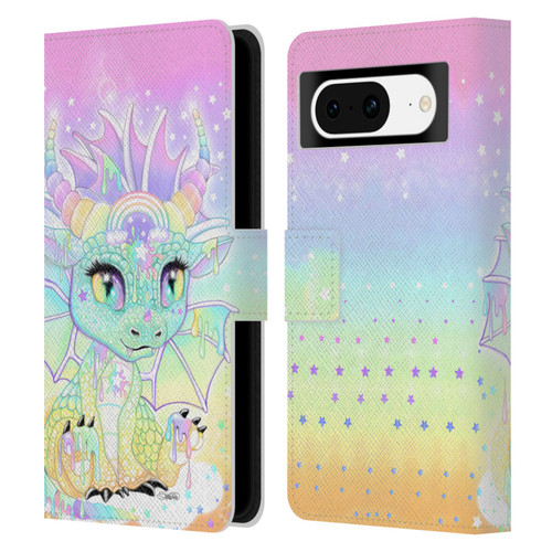Sheena Pike Dragons Sweet Pastel Lil Dragonz Leather Book Wallet Case Cover For Google Pixel 8