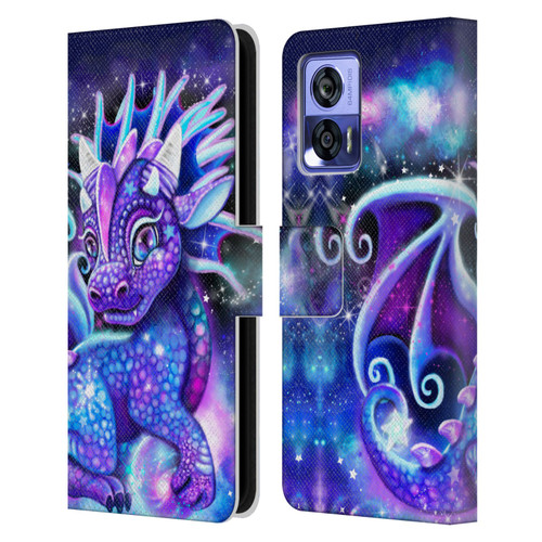 Sheena Pike Dragons Galaxy Lil Dragonz Leather Book Wallet Case Cover For Motorola Edge 30 Neo 5G