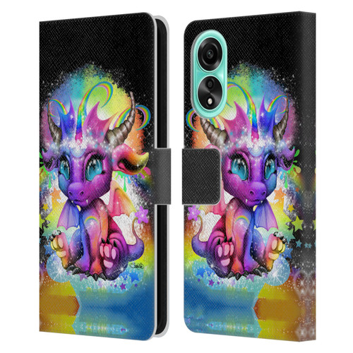Sheena Pike Dragons Rainbow Lil Dragonz Leather Book Wallet Case Cover For OPPO A78 5G