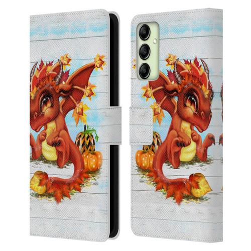 Sheena Pike Dragons Autumn Lil Dragonz Leather Book Wallet Case Cover For Samsung Galaxy A14 5G
