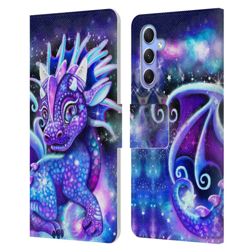 Sheena Pike Dragons Galaxy Lil Dragonz Leather Book Wallet Case Cover For Samsung Galaxy A34 5G