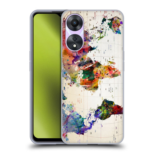 Mark Ashkenazi Pop Culture Map Of The World Soft Gel Case for OPPO A78 5G