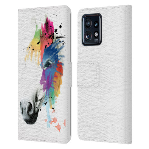 Mark Ashkenazi Animals Horse Portrait Leather Book Wallet Case Cover For Motorola Moto Edge 40 Pro