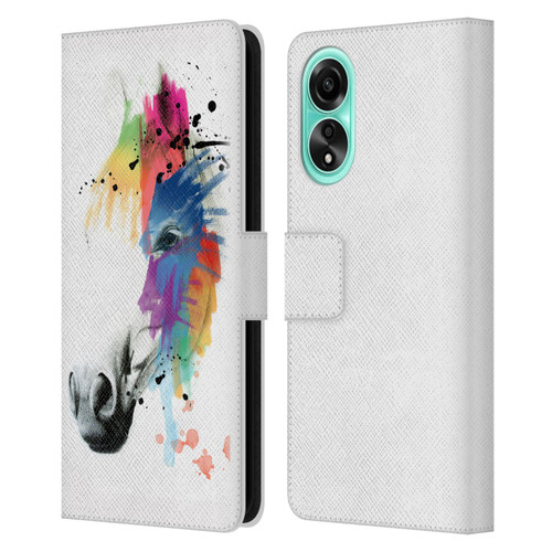 Mark Ashkenazi Animals Horse Portrait Leather Book Wallet Case Cover For OPPO A78 4G