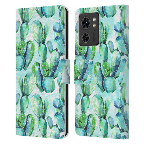 Mark Ashkenazi Banana Life Cactus Leather Book Wallet Case Cover For Motorola Moto Edge 40
