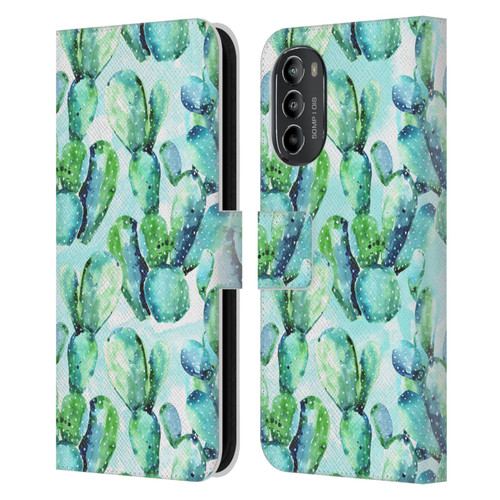 Mark Ashkenazi Banana Life Cactus Leather Book Wallet Case Cover For Motorola Moto G82 5G