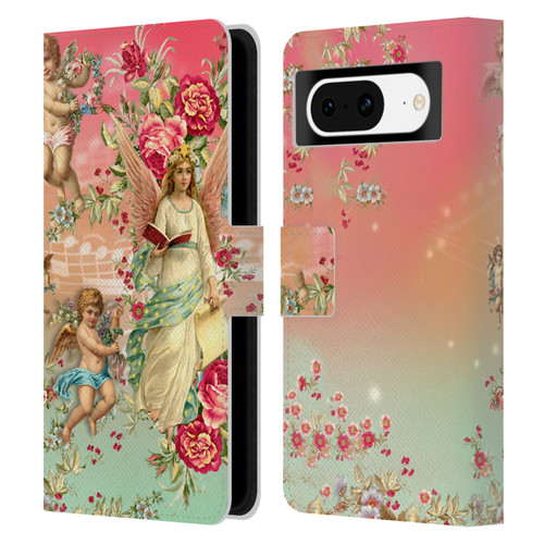 Mark Ashkenazi Florals Angels Leather Book Wallet Case Cover For Google Pixel 8