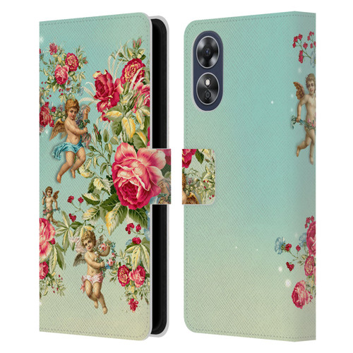 Mark Ashkenazi Florals Roses Leather Book Wallet Case Cover For OPPO A17