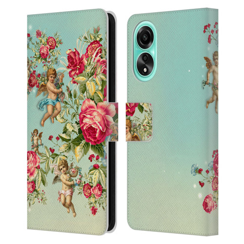 Mark Ashkenazi Florals Roses Leather Book Wallet Case Cover For OPPO A78 4G